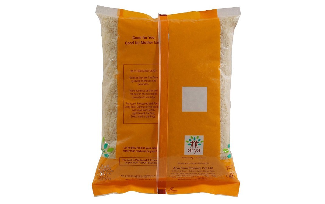 Arya Organic Basmati Rice (Polished)   Pack  1 kilogram